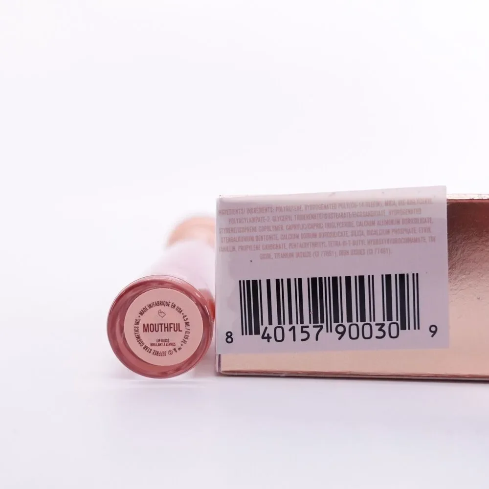 Jeffree Star Cosmetics The Lip Gloss Mouthful Nude Sheer Shimmer Gold New
